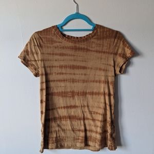 Athleta tan tie-dye tee size small